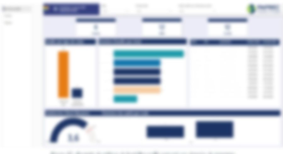 Capture floutée : tableau de bord Power BI des audits