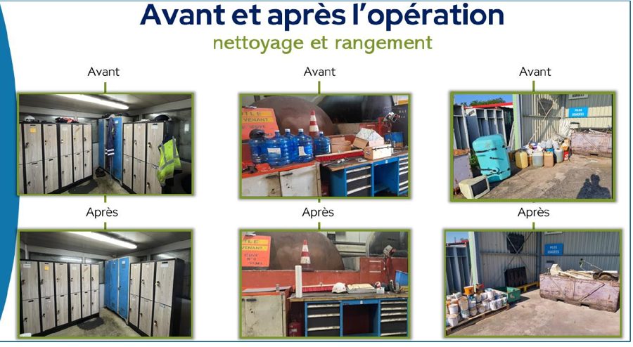 Avant / après : opération de nettoyage et rangement